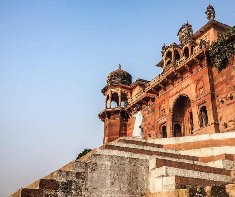 Man kijkt uit over de Ganges 